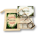 Phonics Tiles Kit | Wooden Tiles, Frames and Sack for Phonics Play