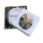 Storytelling cards showing a horse.