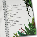 back pages showing vocabulary choices for jungle themed stories.