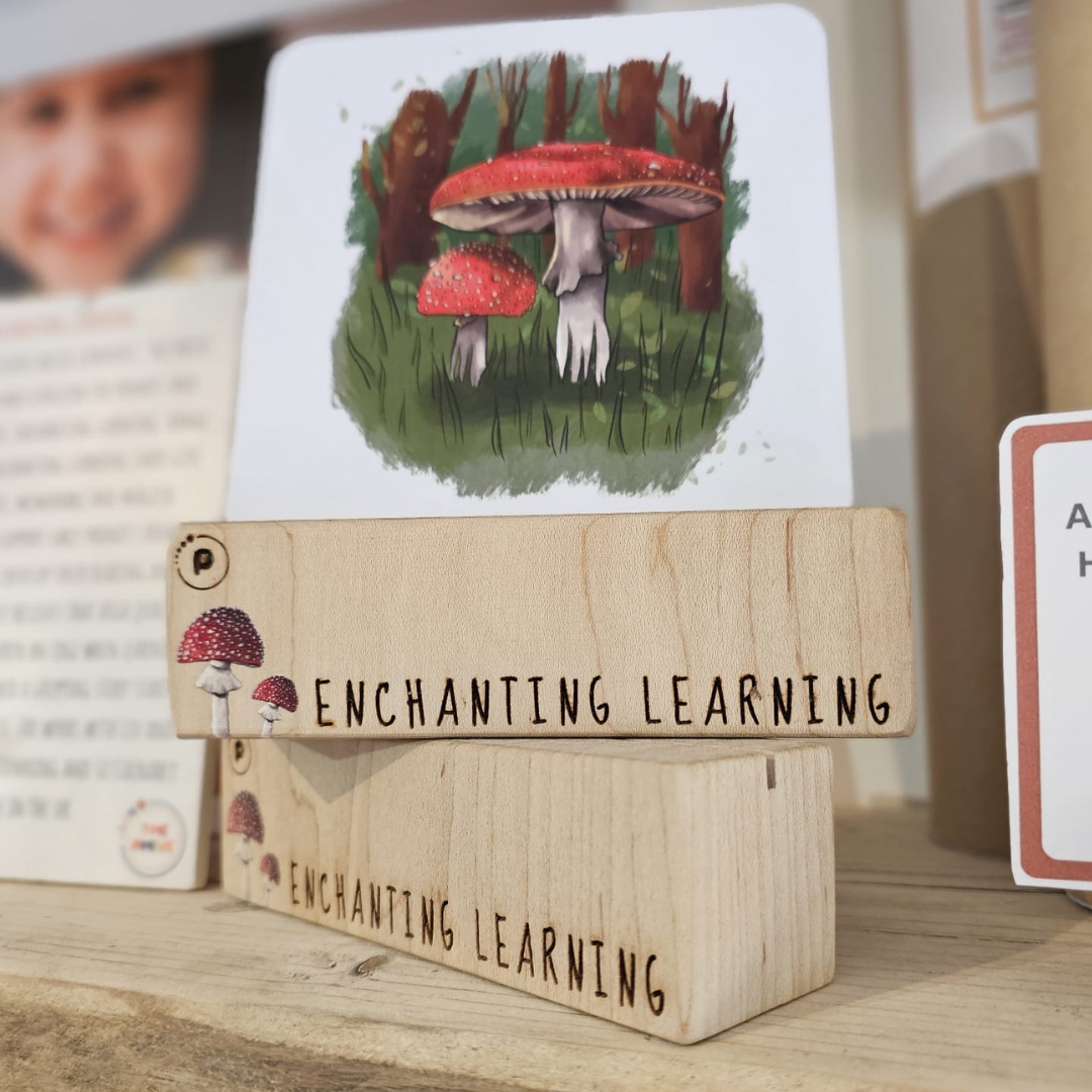 two card holders and a mushroom card.