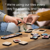 Phonics Tiles Kit | Wooden Tiles, Frames and Sack for Phonics Play