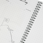 Planning pages on a dot matrix for kids.