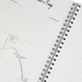 Planning pages on a dot matrix for kids.