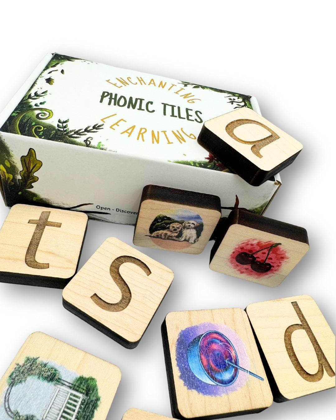 phonics tiles with box.