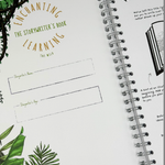 Inside sleeve of a jungle themed writing book.